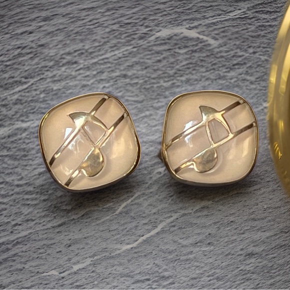 Vintage Art Deco Anson Lucite Musical Note Cufflinks - Picture 3 of 3